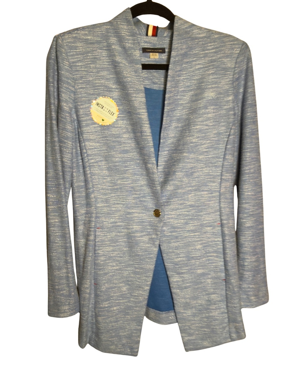 Light Blue Women's Open Blazer Jacket